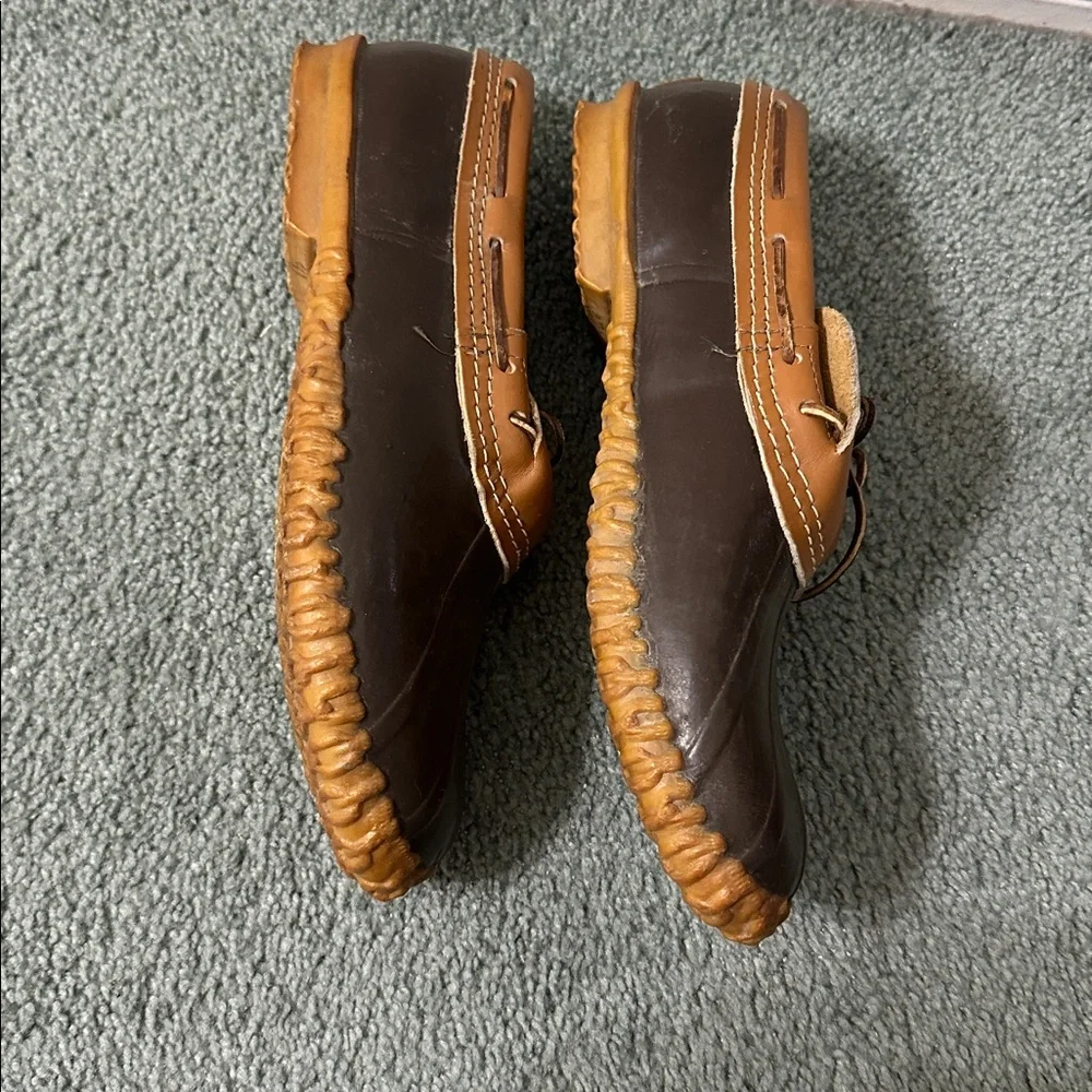Vintage Sorel Pow-Wow Duck Boots Shoes Leather Rubber Made in Canada Mens 10